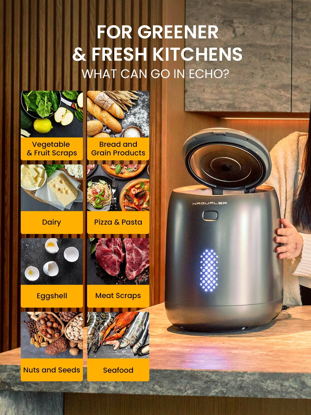 ECHO Smart Electric Countertop Composter